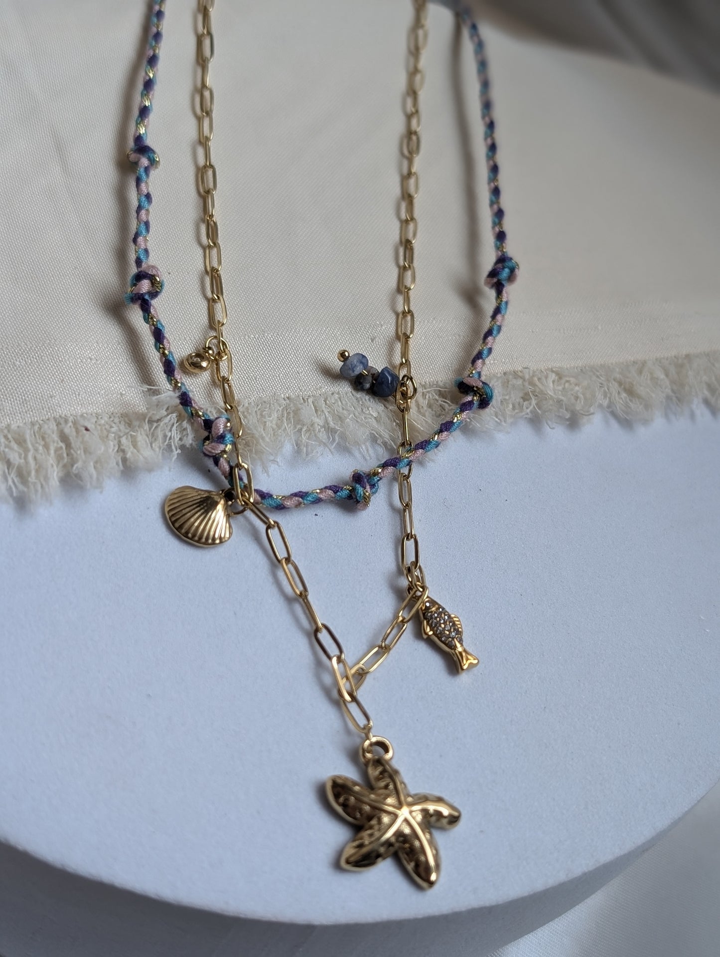 Calyra Blue Thread Beach Chain