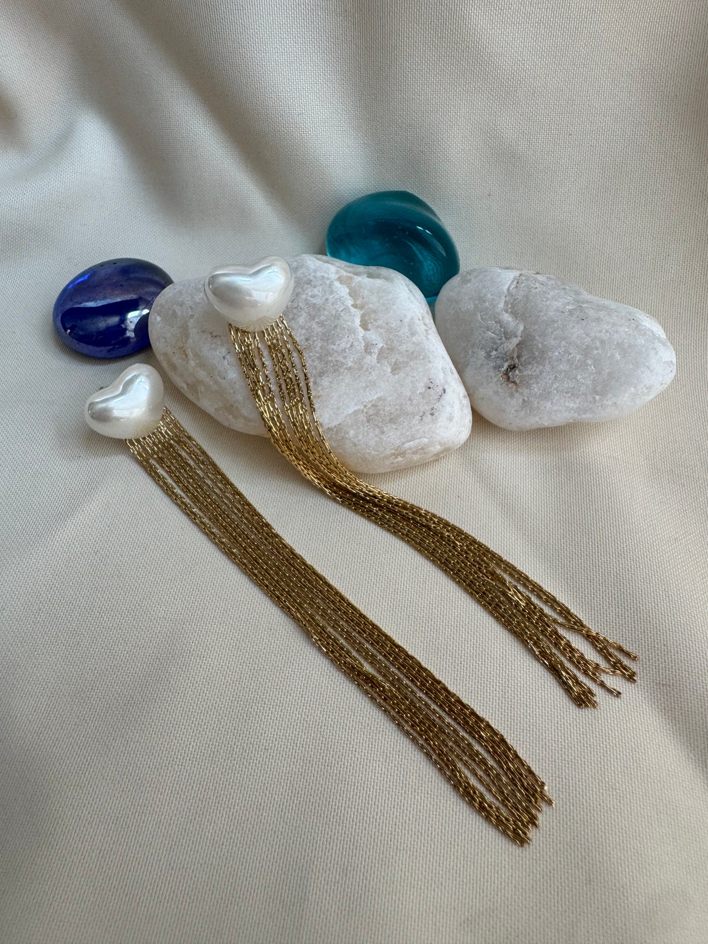 Heart Tassel Earrings