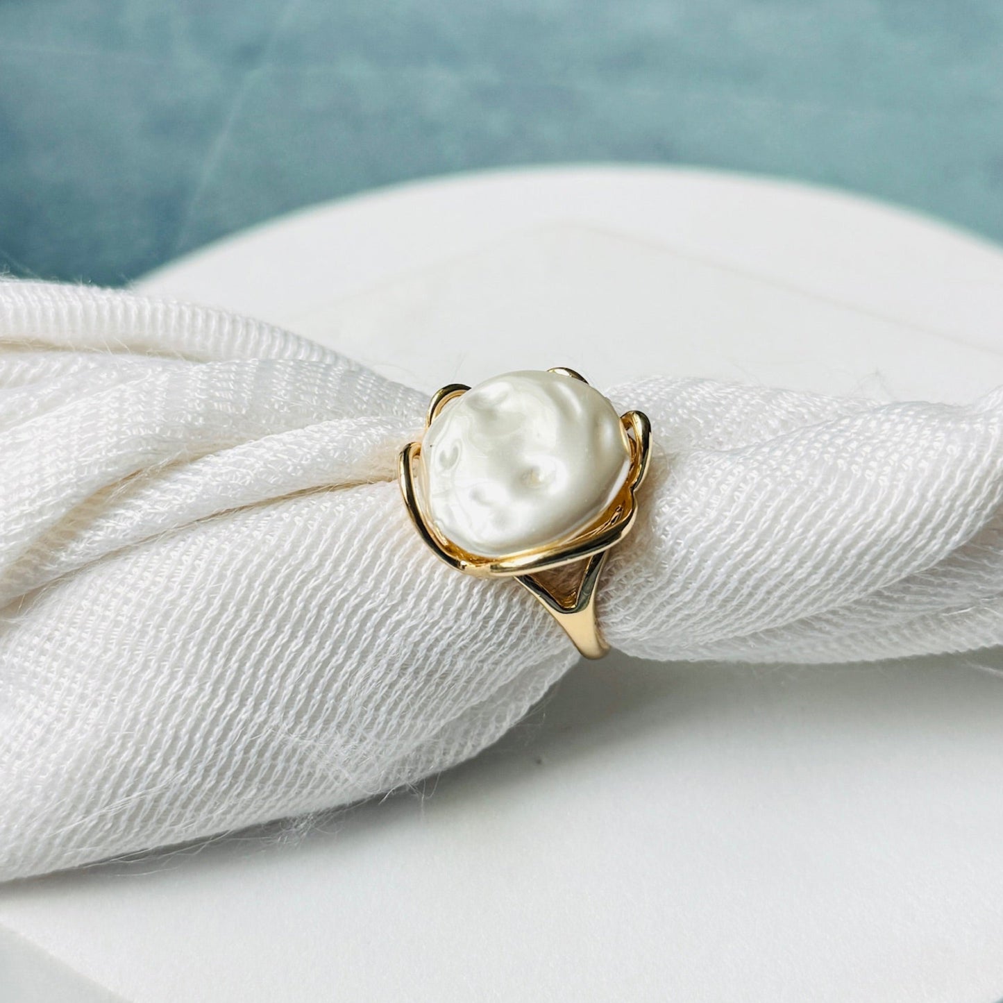 Round Pearl Ring