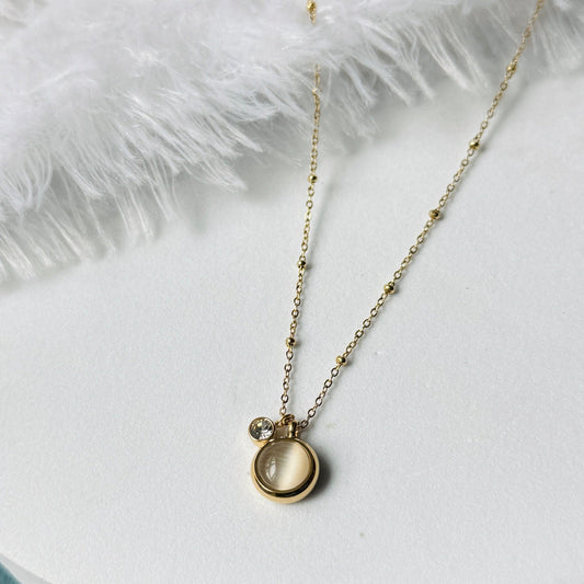 Grey Round Stone Chain