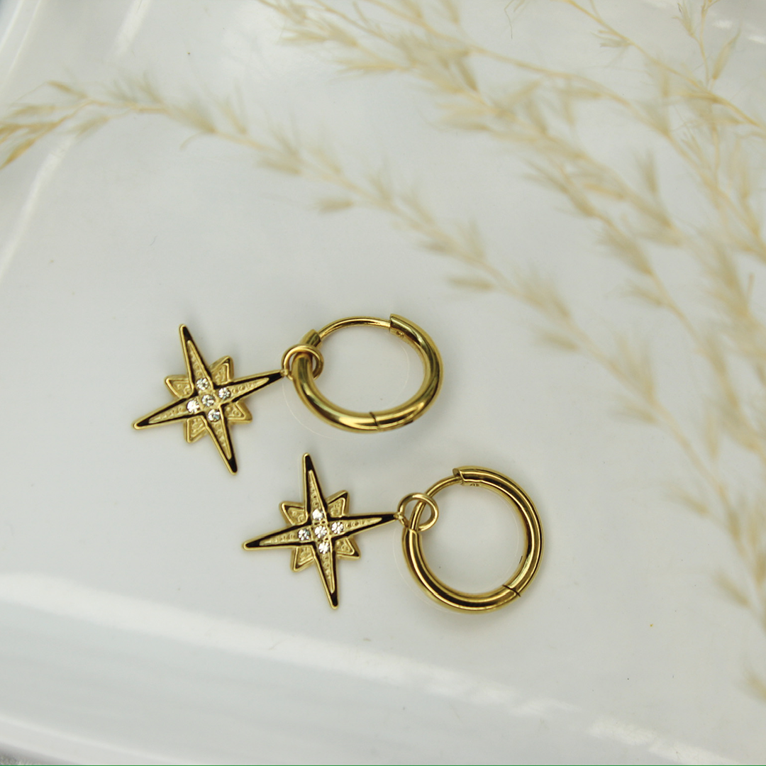 Luxe Glimmer star earrings