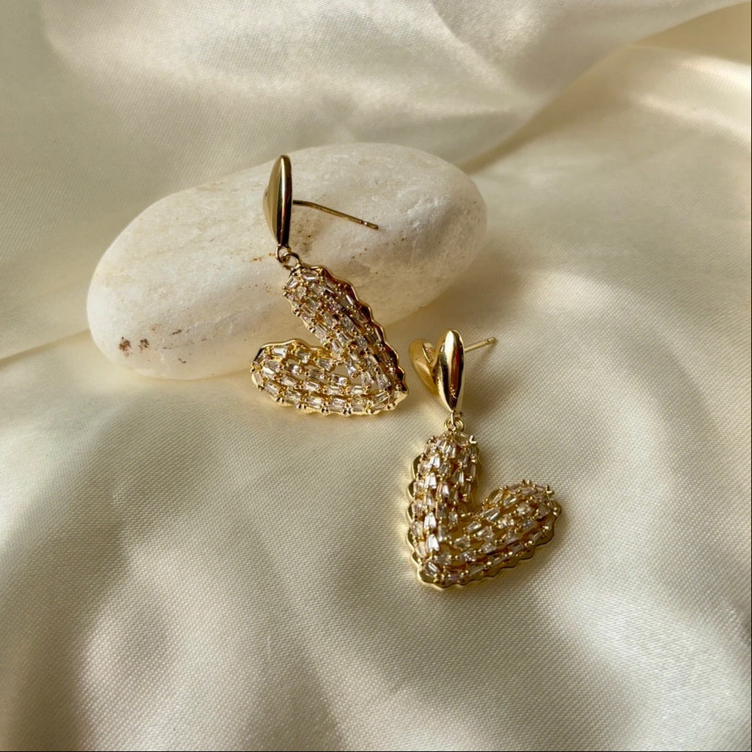 Ursa Heart Stone Earrings