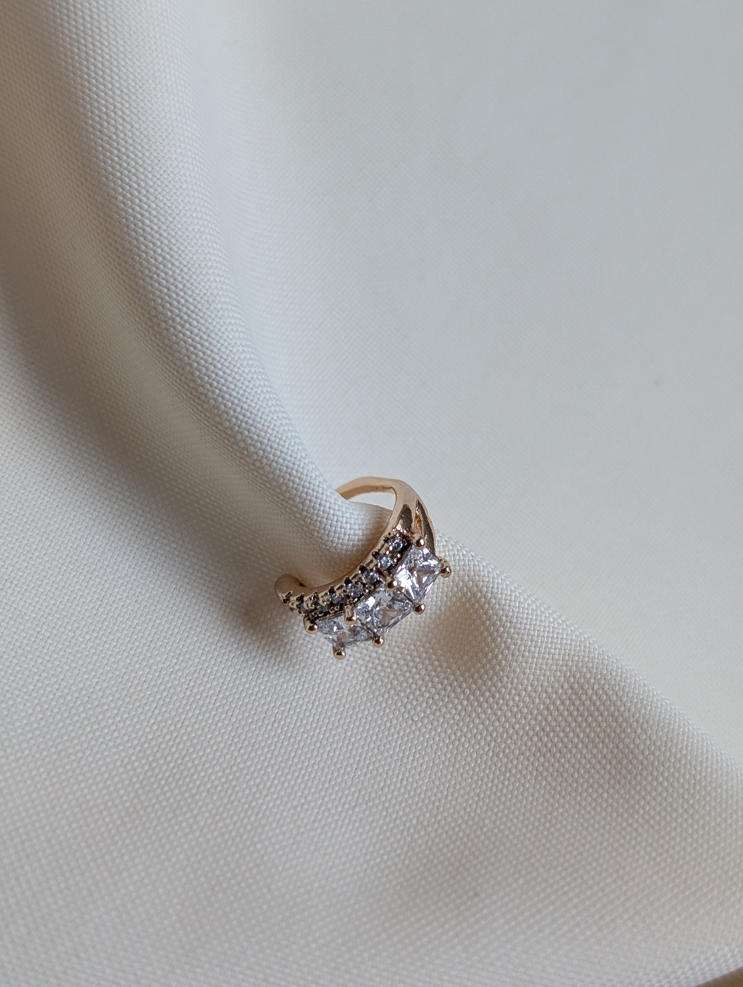 Square Stone 2 line Cuff