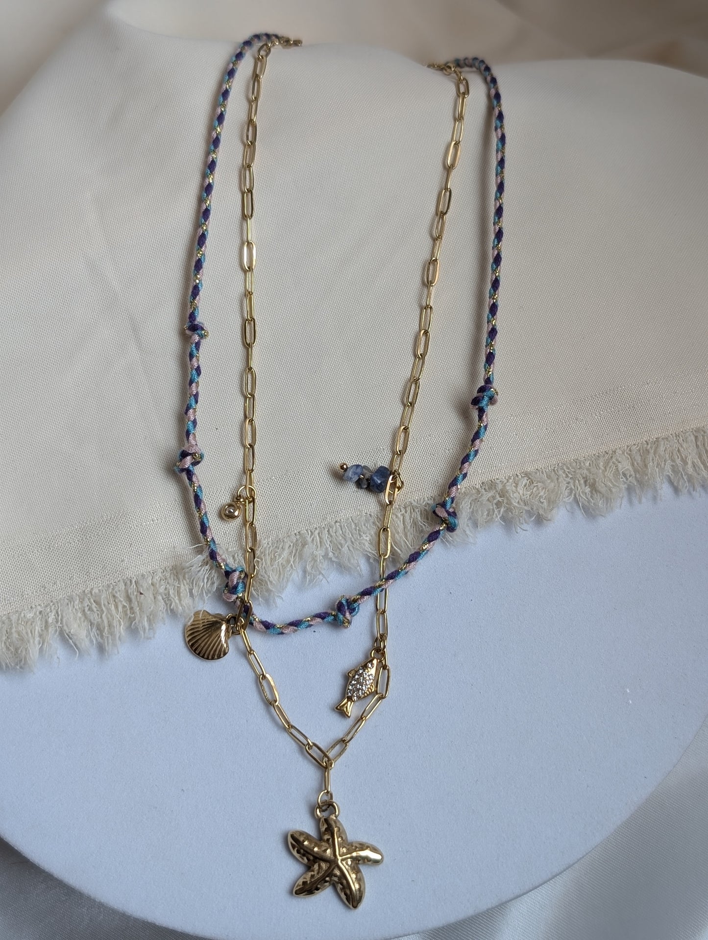 Calyra Blue Thread Beach Chain
