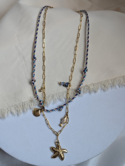 Calyra Blue Thread Beach Chain