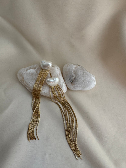 Heart Tassel Earrings