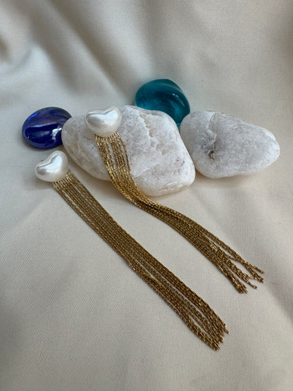 Heart Tassel Earrings