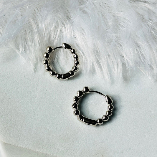 Silver Ball Earring