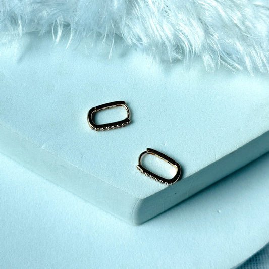 Oval Stone Earrings