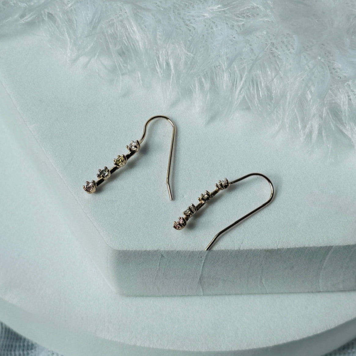 Colourful Stone Drop Earrings