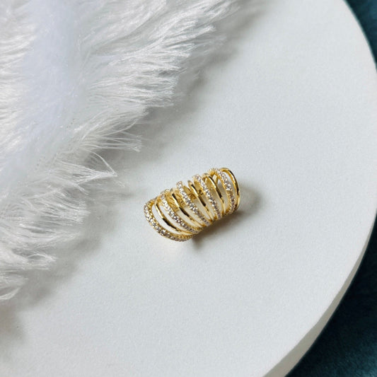Multi  line Stone Cuff