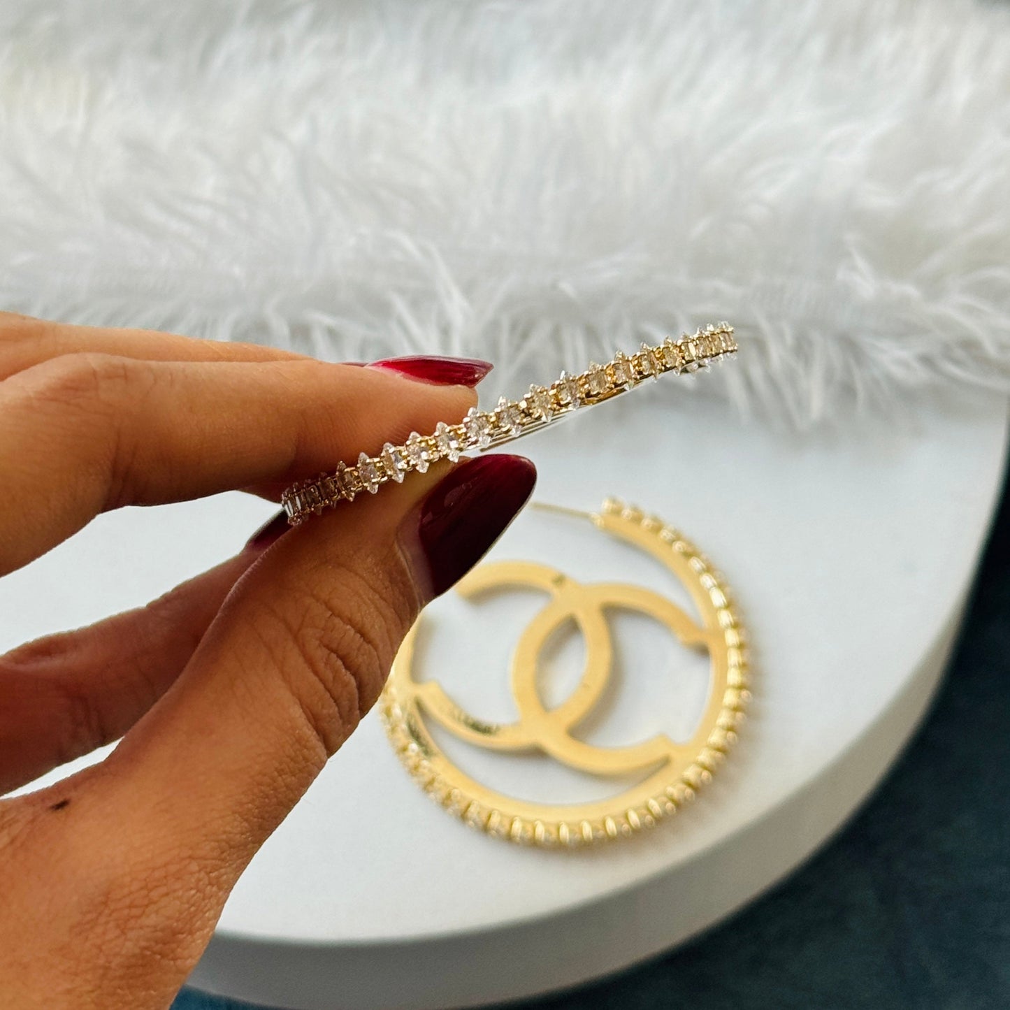 Chanel Hoop Silver (gold and silver)
