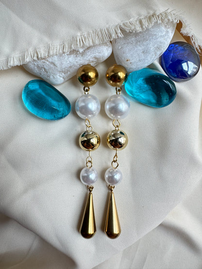 G&S Pearl Drop Earrings