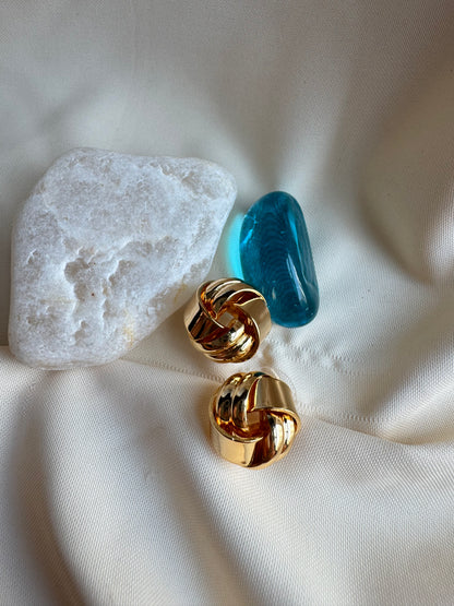 Rib Small Round Earrings