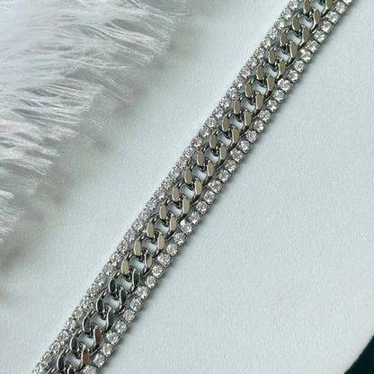 Link Stone 3 Layer Bracelet