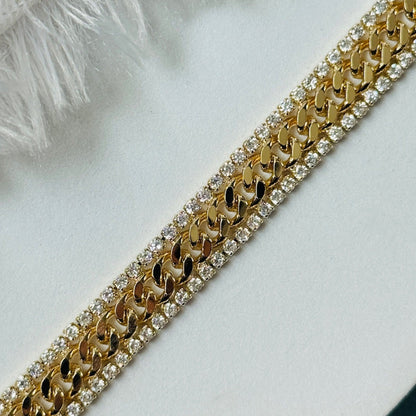 Link Stone 3 Layer Bracelet