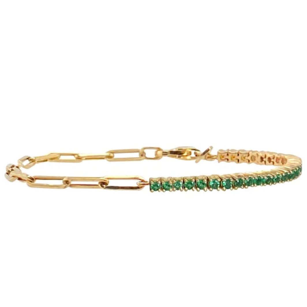 Zoraya Green Thin Bracelet