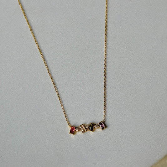 Lira Dainty Colourful Rec Chain