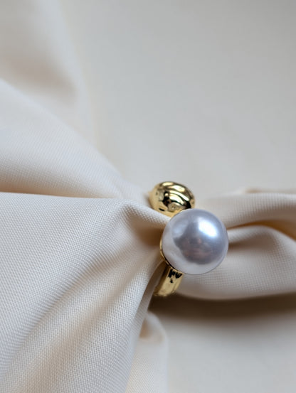 Pearl Big Square Ring