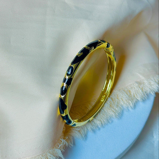 Black Tiger Enamel Print Kada
