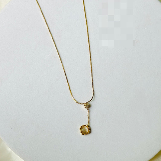 Aria Grey Round Drop Chain