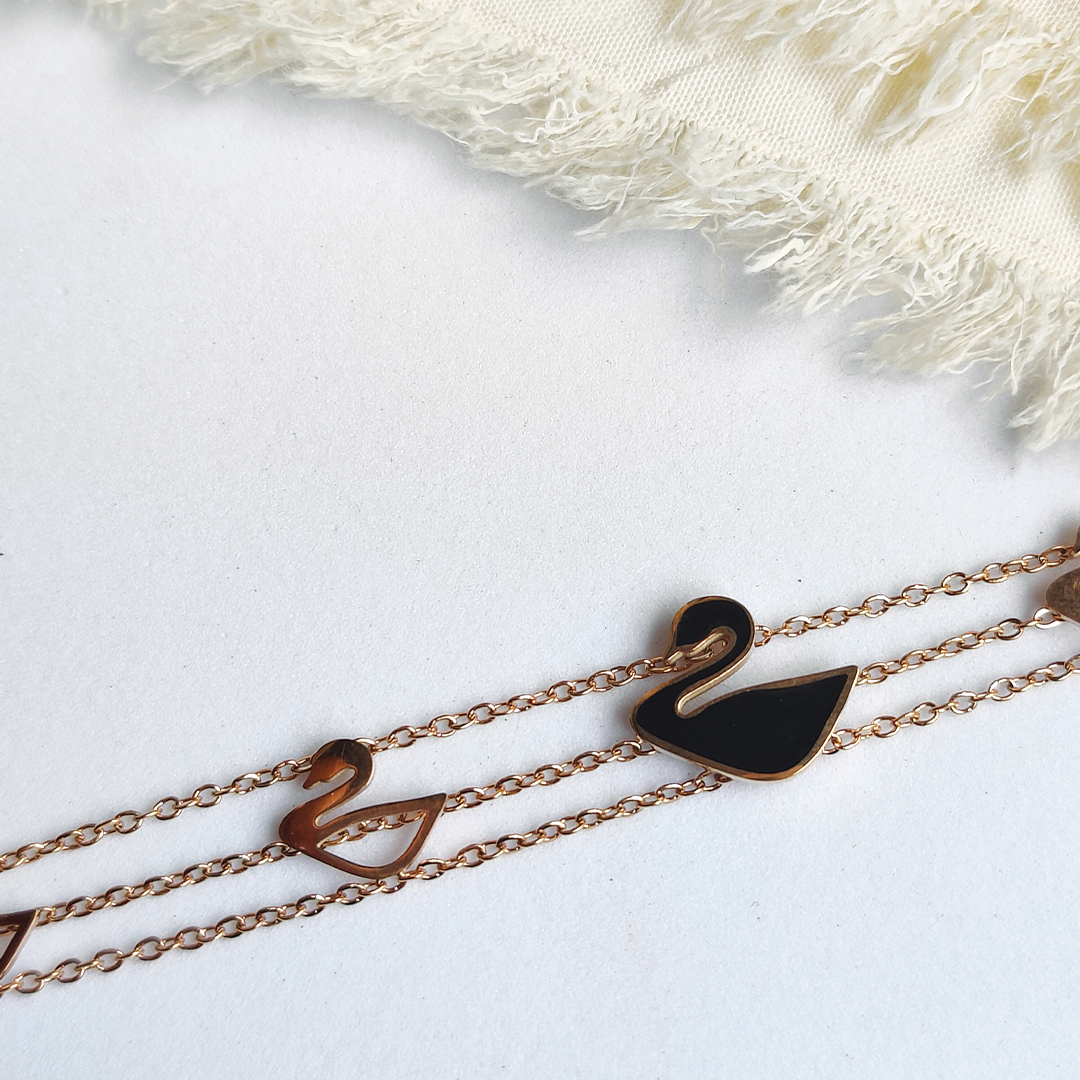 Day lillies swan bracelet
