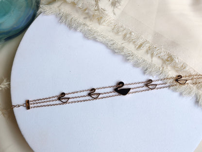Day lillies swan bracelet