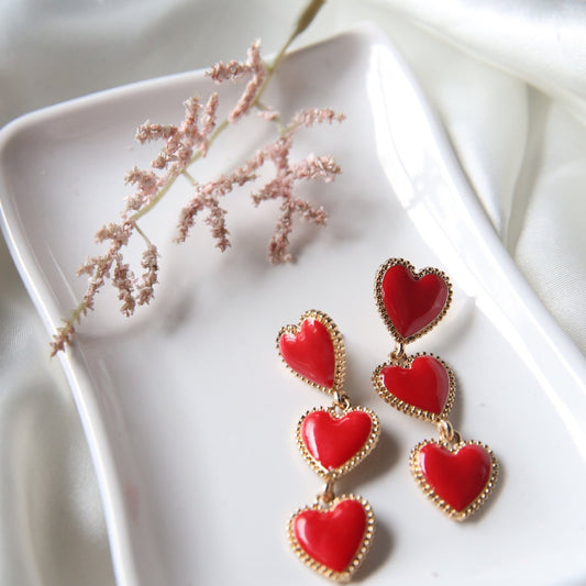 Party Glam Heart Earrings