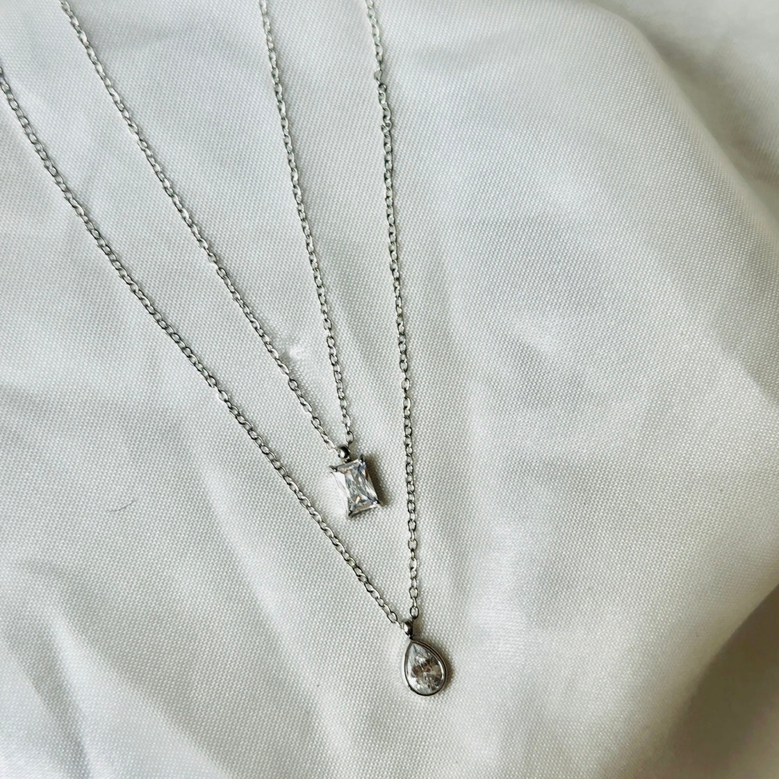 Two Layer Sqaure Oval Chain