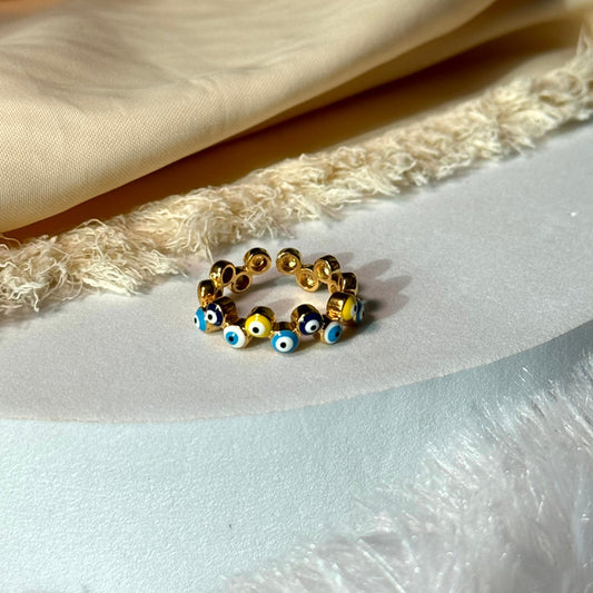 Evil eye Colourful ring