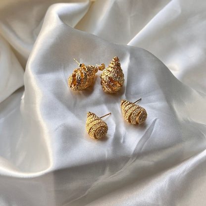 Tear Drop Spiral Earrings