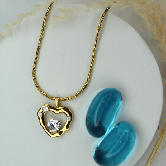 Violetta Heart Stone Chain
