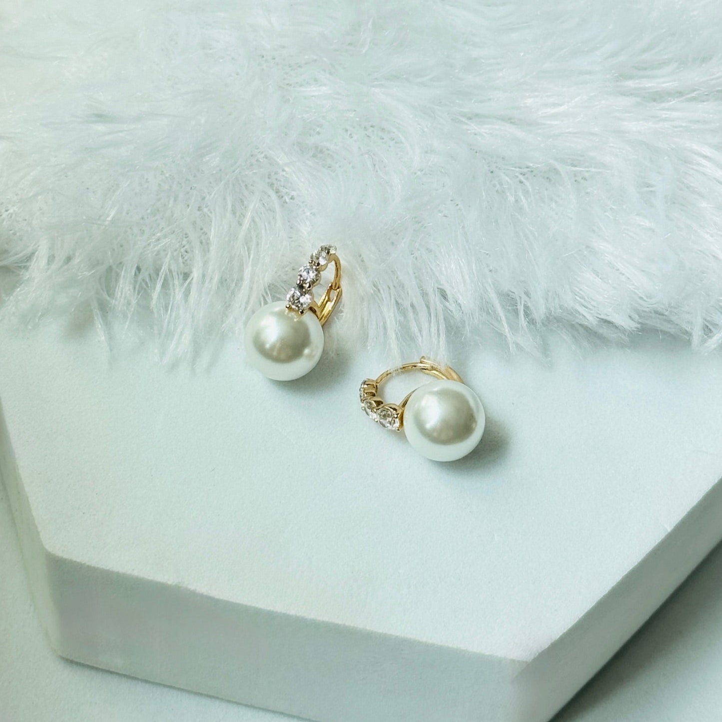 Angelic Pearl Charm Earrings