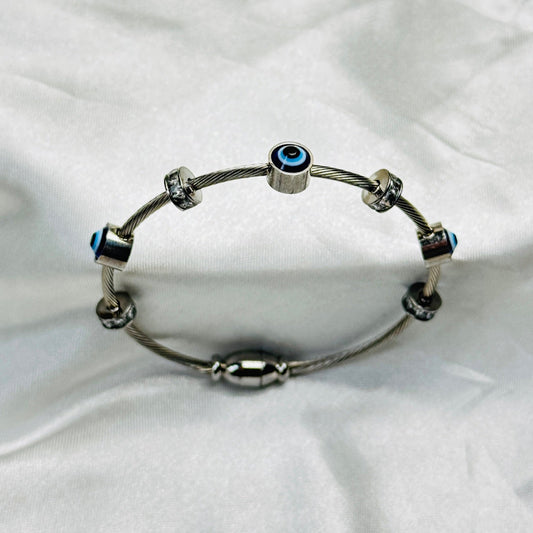 Silver evil eye Kada (small)
