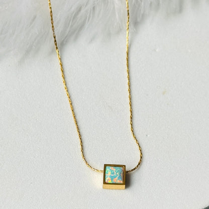 Blue Chrome Square Chain