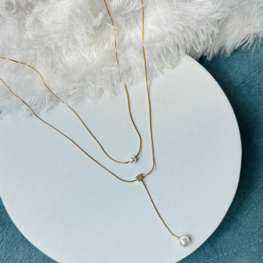2 Layer Square Pearl Chain