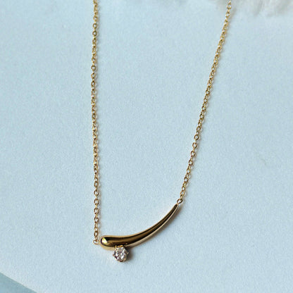 DewDrop Curve Stone Chain