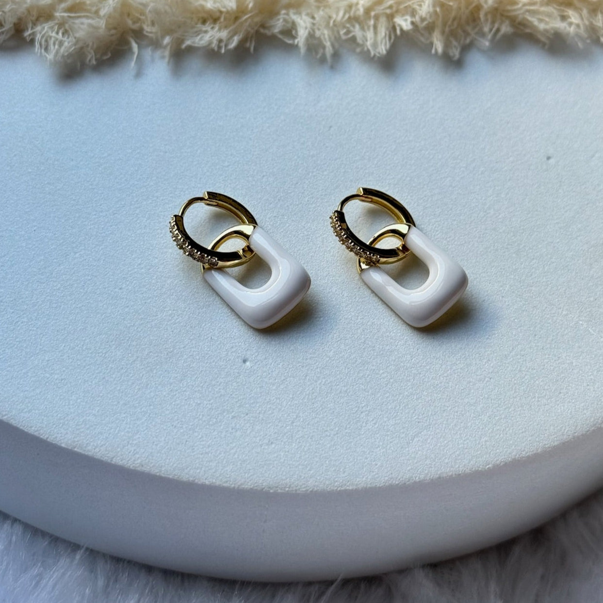 Enamel Drop Earrings
