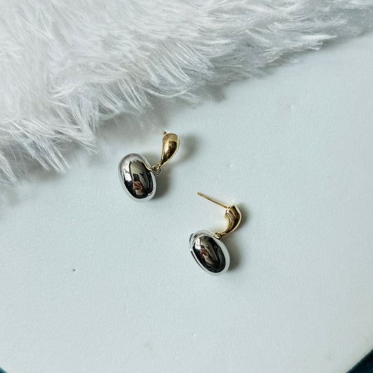 Oval G&S Earring