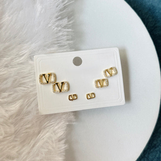 Valentine  Stone stud set