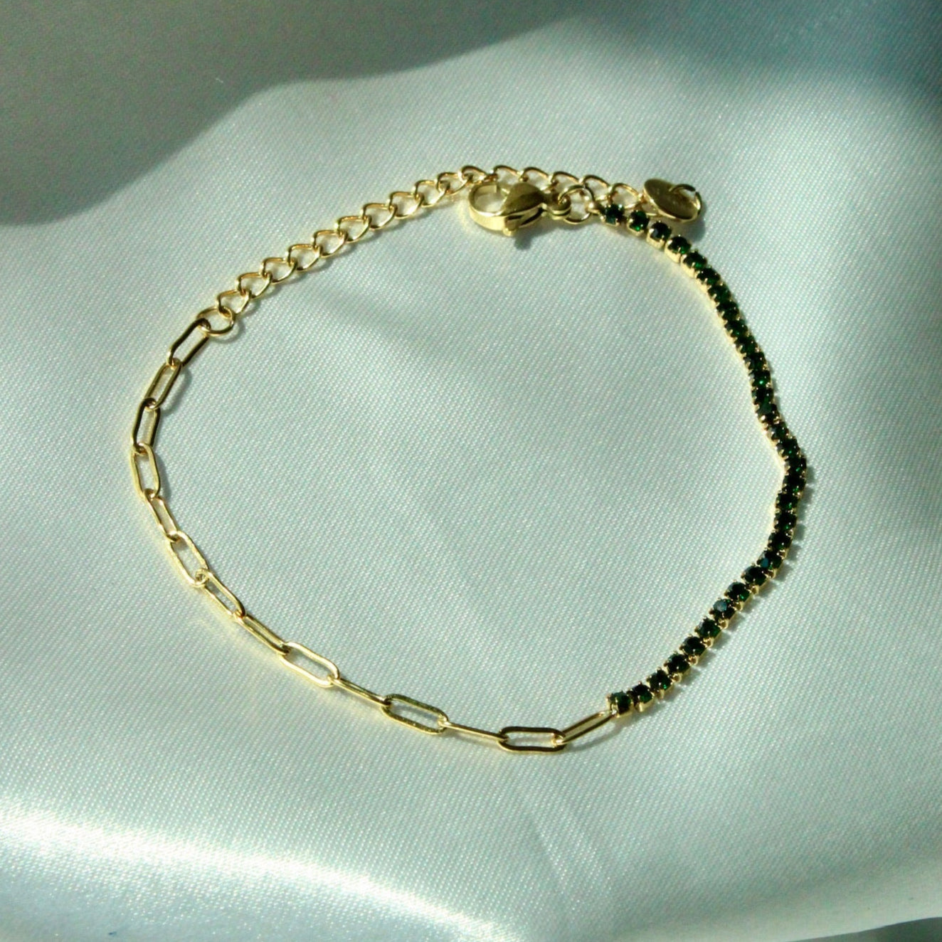 Zoraya Green Thin Bracelet