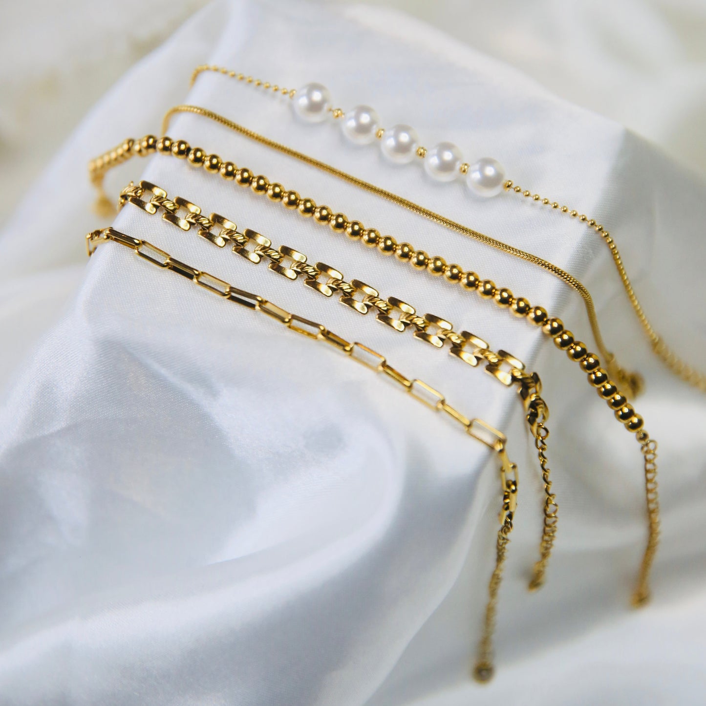 Golden Harmony Bracelet Set (set of 5)