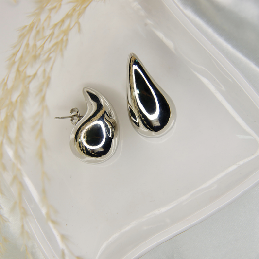 Tear drop big earrings