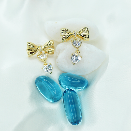Amour Dangles Bow Earrings