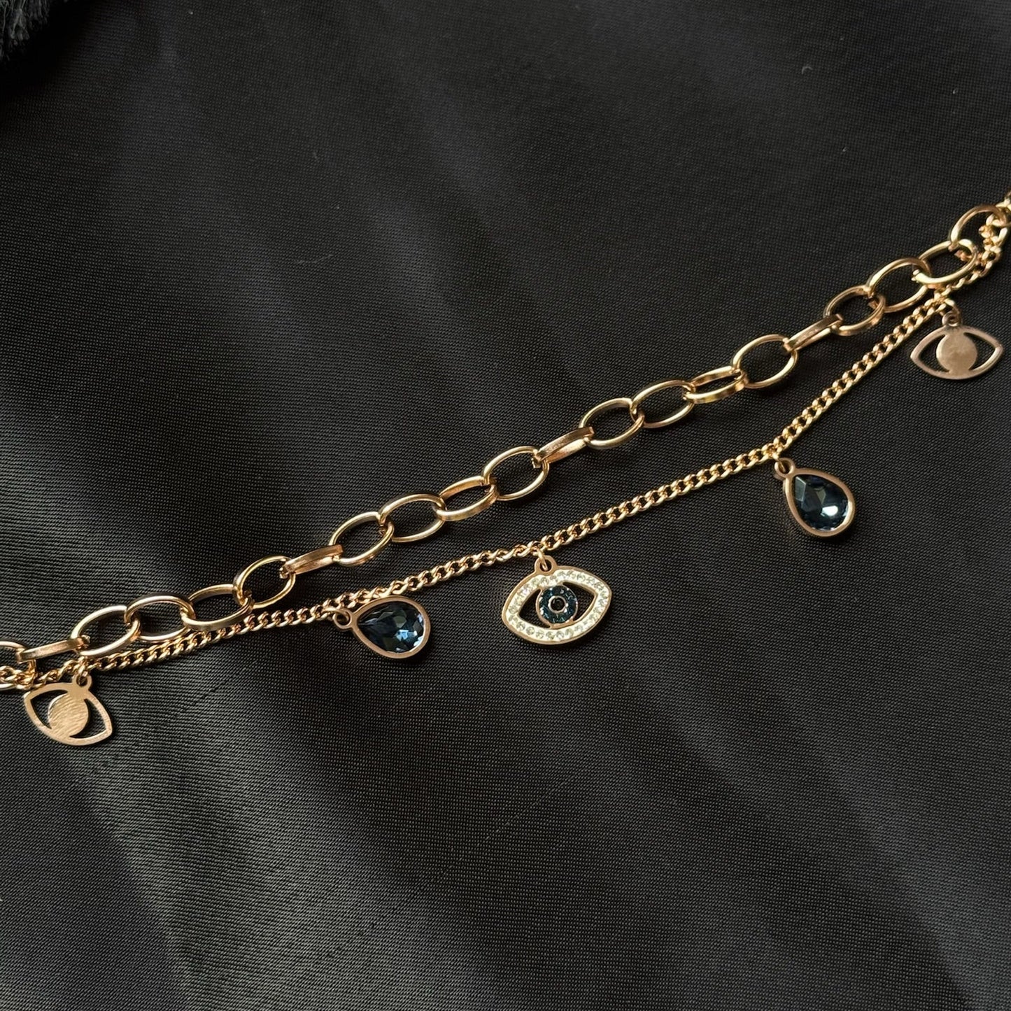 Dazzly Evil Eye Charm Bracelet