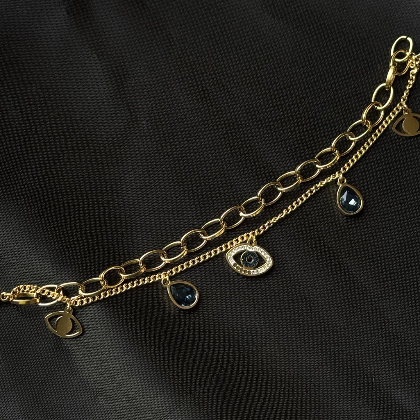 Dazzly Evil Eye Charm Bracelet