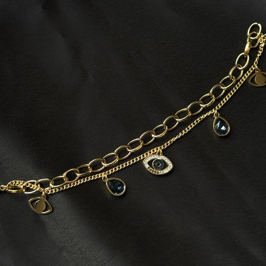 Dazzly Evil Eye Charm Bracelet