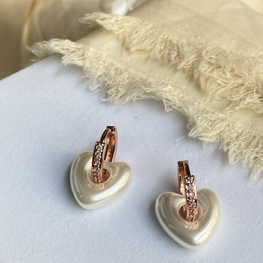 ivory embrace heart hoops