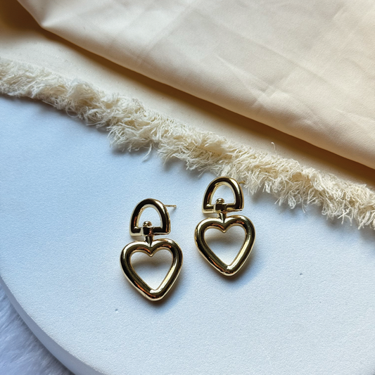 Serene heart earrings